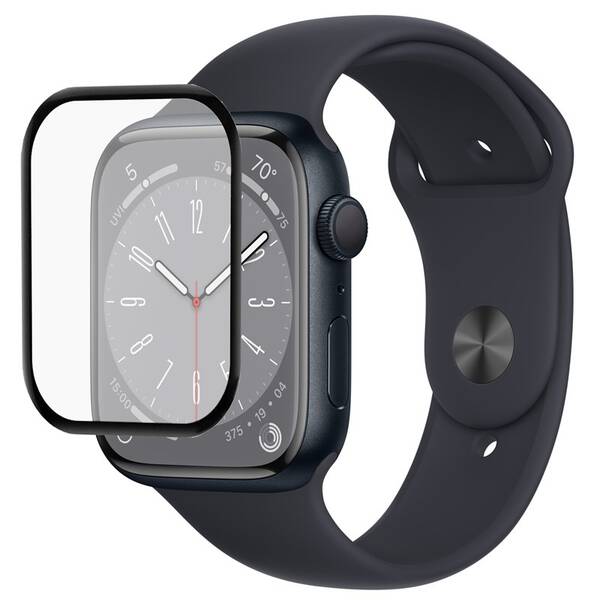 Tvrzené sklo COTECi 4D Black-Rim Full Glue na Apple Watch 8 41mm 

