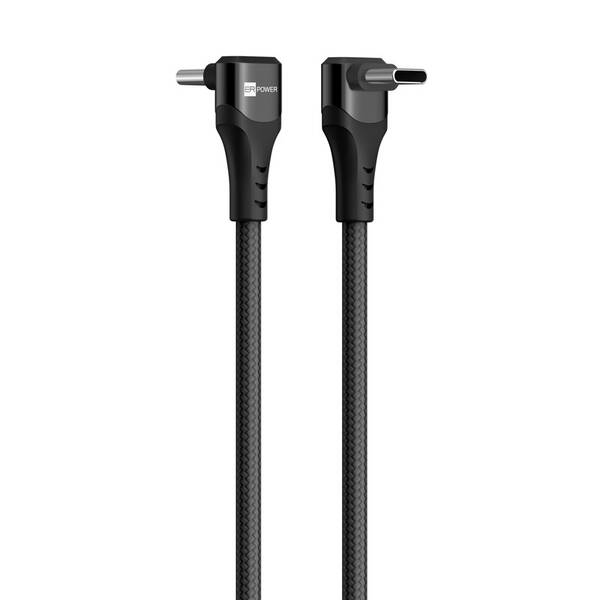 Kabel ERPOWER Double Cobra USB-C/USB-C, 1,5m černý

