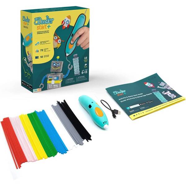3D pero 3Doodler Start+ a 72 náplní + 10 šablon 

