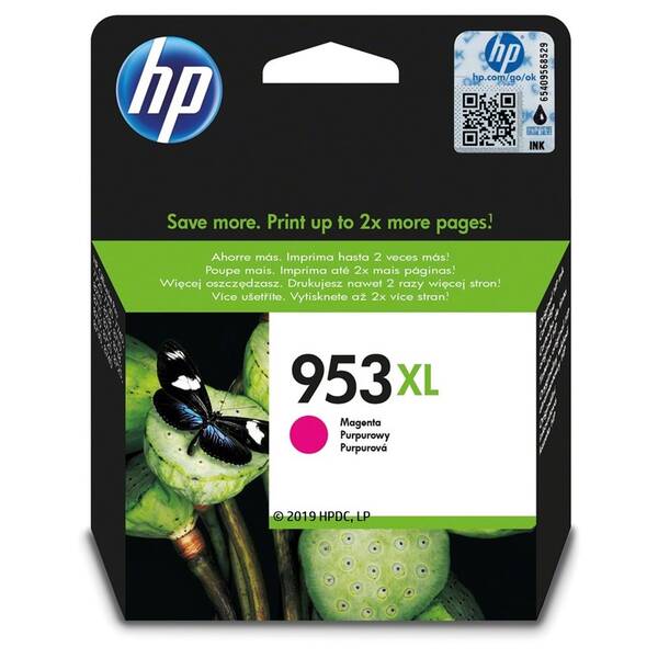 Inkoustová náplň HP 953XL 1 450 stran purpurová

