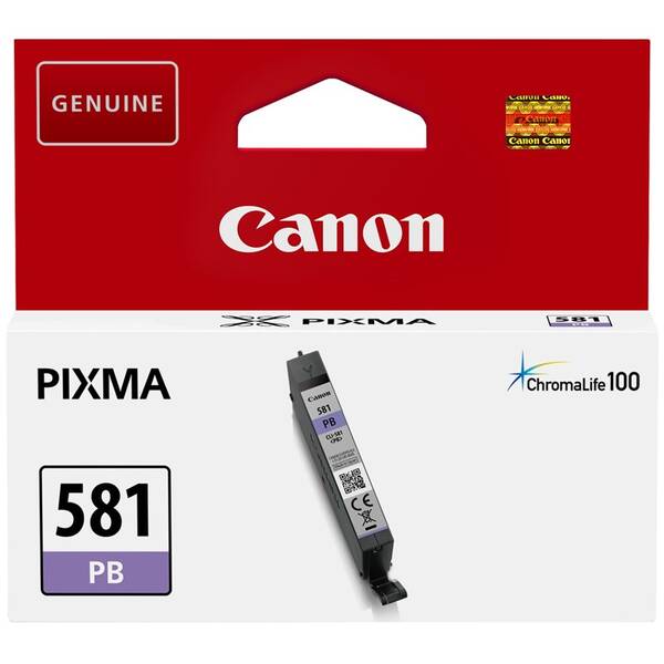 Inkoustová náplň Canon CLI-581 PB, 241 stran - foto modrá 

