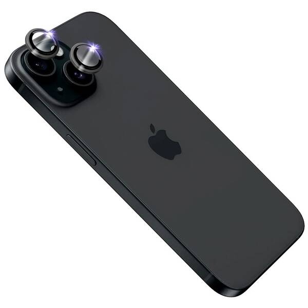 Ochranné sklo čočky fotoaparátu FIXED Sapphire Camera Glass na Apple iPhone 15/15 Plus černé

