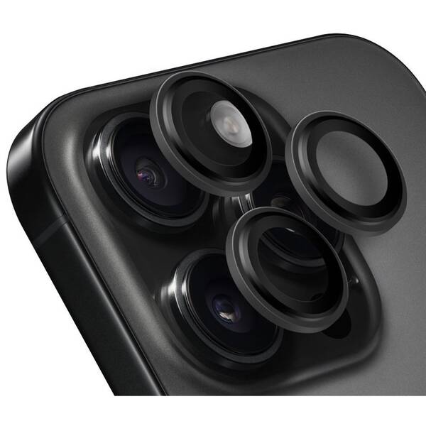 Ochranné sklo čočky fotoaparátu Obal:Me Lens Protector na Apple iPhone 15 Pro/15 Pro Max černé

