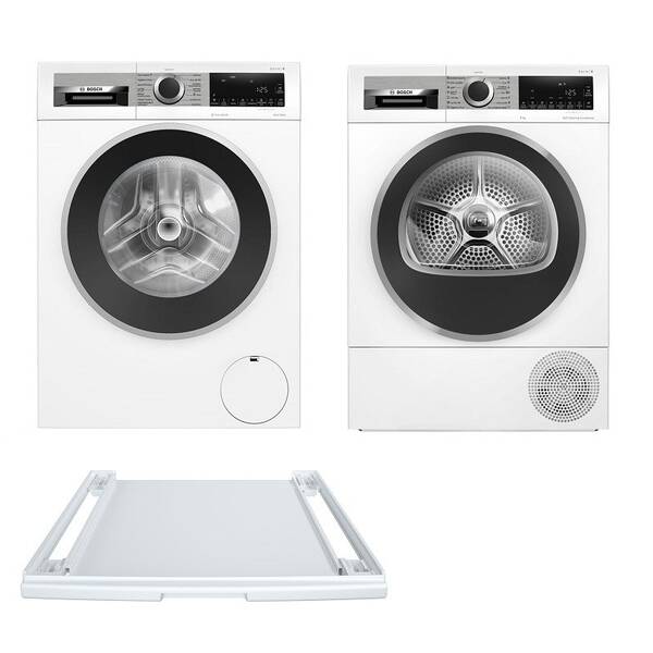 Set výrobků Bosch WGG244Z2CS + WQG245DMCS + WTZ27400 bílý

