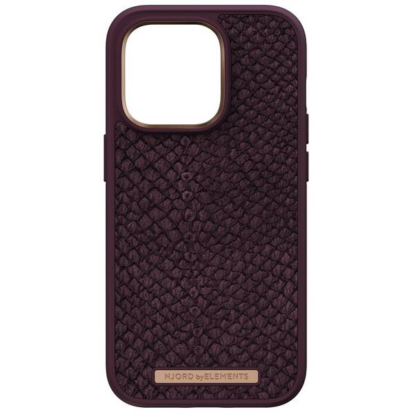 Kryt na mobil Njord Salm.Leather Magsafe na Apple iPhone 14 Pro - rust 

