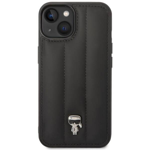 Kryt na mobil Karl Lagerfeld Quilted Puffy Ikonik Logo na Apple iPhone 14 Plus černý

