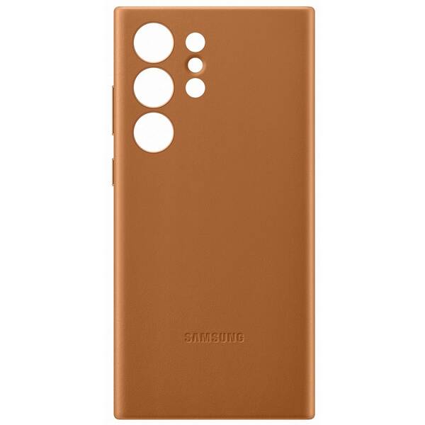 Kryt na mobil Samsung Leather na Galaxy S23 Ultra hnědý

