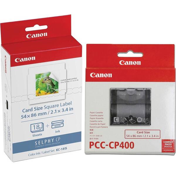 Fotopapír Canon KC-18IS, 54x86 mm, 18 ks + inkoust a držák papíru pro Selphy 

