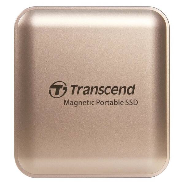 SSD externí Transcend ESD420G 1TB, USB Type C Gen2x2, Magsafe zlatý

