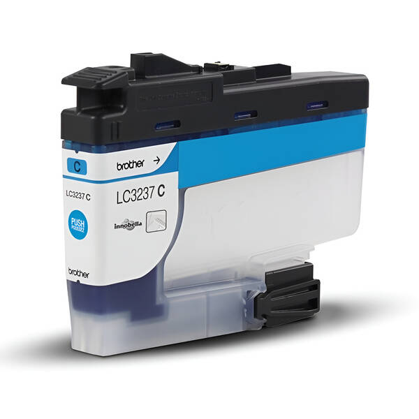 Inkoustová náplň Brother LC-3237C, 1500 stran azurová

