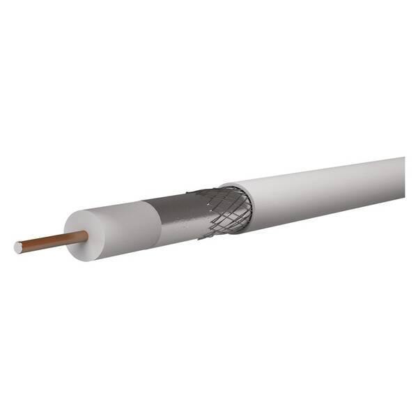 Koaxiální kabel EMOS CB130, bez konektorů 20m bílý

