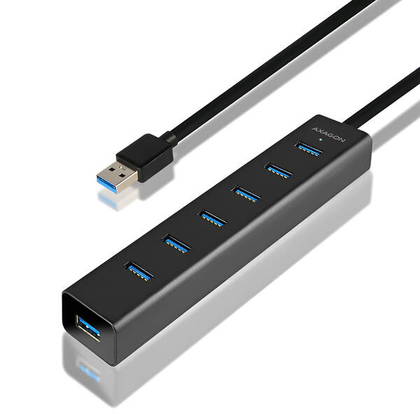 USB Hub Axagon USB / 7x USB 3.0 černý

