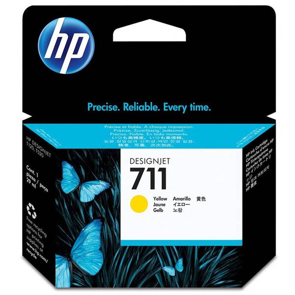 Inkoustová náplň HP 711, 29 ml žlutá

