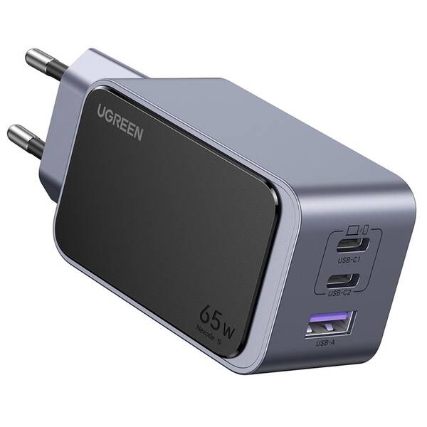 Nabíječka do sítě UGREEN Nexode S 65W 2xUSB-C, 1xUSB-A, GaN šedá

