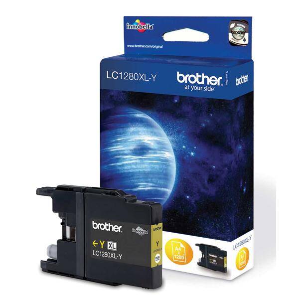 Inkoustová náplň Brother LC-1280XLY, 1200 stran žlutá


