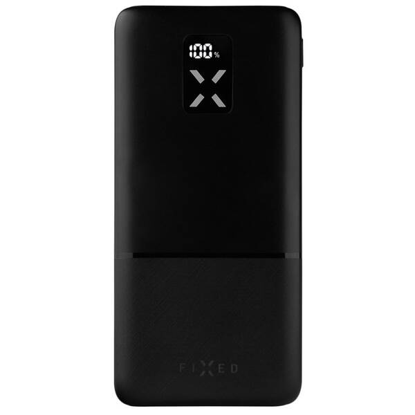 Powerbanka FIXED Zen 10 s LCD displejem a výstupem PD 20W, 10 000 mAh černá

