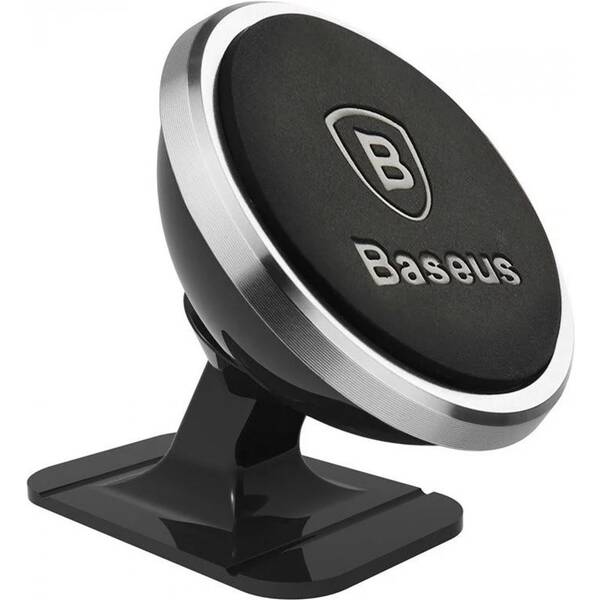 Držák na mobil Baseus na palubní desku, 360° otáčení černý/stříbrný

