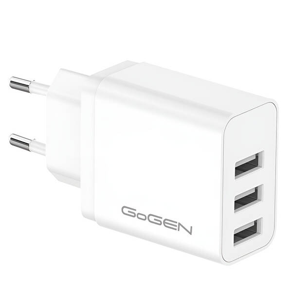 Nabíječka do sítě GoGEN ACH 301, 3x USB-A, 15,5W bílá

