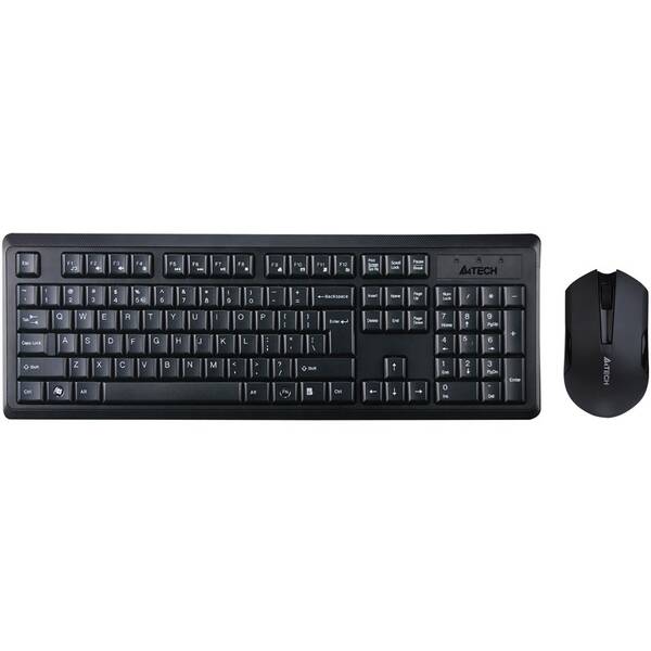 Klávesnice s myší A4Tech 4200N + V-Track optická myš, USB, CZ černá

