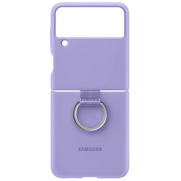 Kryt na mobil Samsung Silicone Cover s držákem Galaxy Z Flip3 fialový


