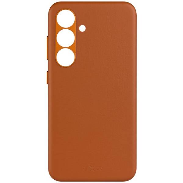 Kryt na mobil FIXED MagLeather s podporou MagSafe na Samsung Galaxy S25 hnědý

