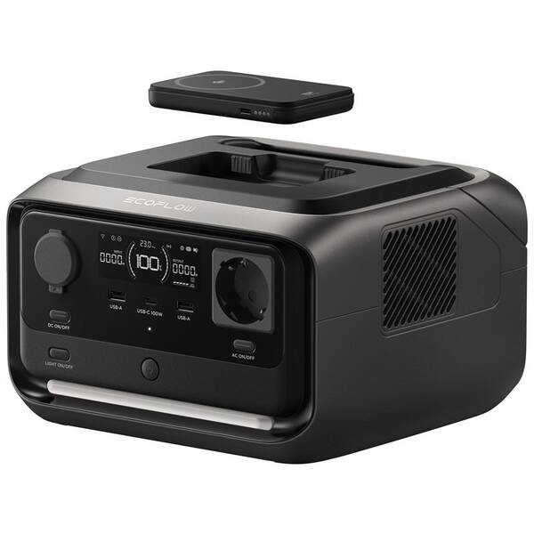 Nabíjecí stanice EcoFlow RIVER 3 Plus Wireless černá


