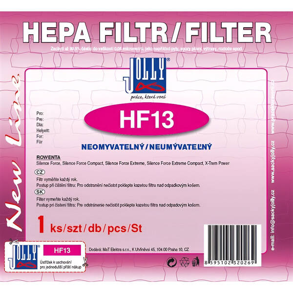 HEPA filtr pro vysavače Jolly HF13 zelený

