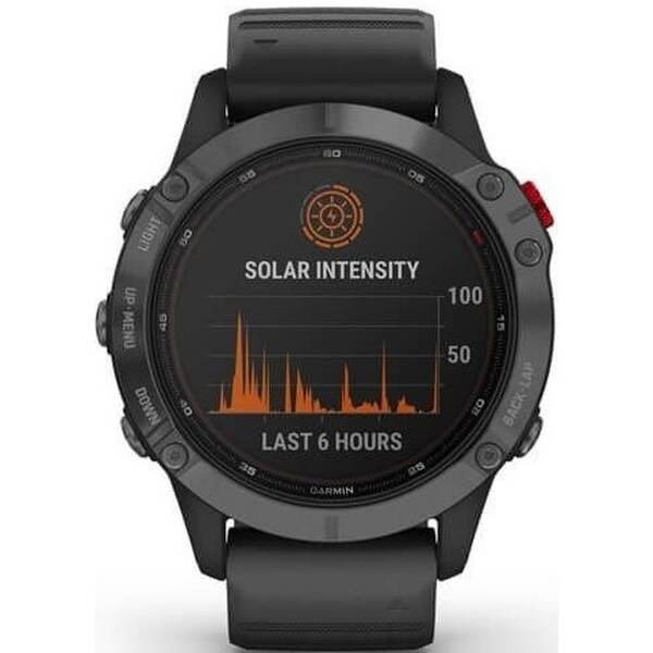 Chytré hodinky Garmin fenix6 PRO Solar - Gray/Black Band (MAP/Music) 

