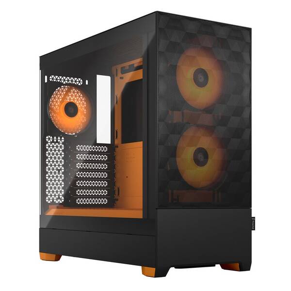 Case FRACTAL DESIGN RGB Orange Core Tempered Glass Clear Tint černá

