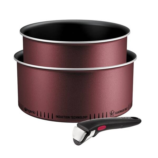 Sada nádobí Tefal L7248453, 3 ks vínová

