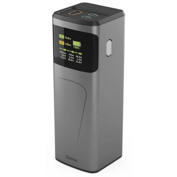 Powerbanka Hama High Power 150 W, 24000 mAh šedá

