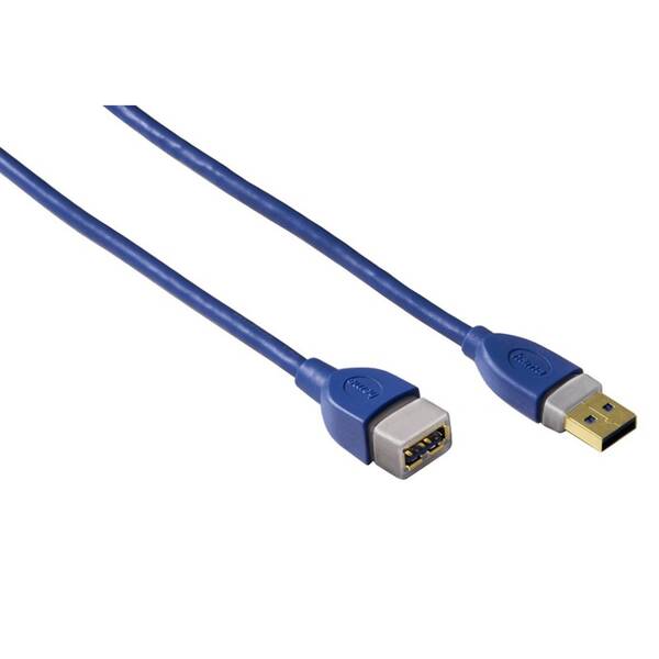 Kabel Hama USB 3.0, 1,8m, prodlužovací modrý

