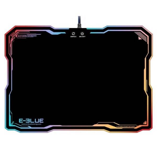 Podložka pod myš E-Blue RGB, 36,5 x 26,5 cm černá

