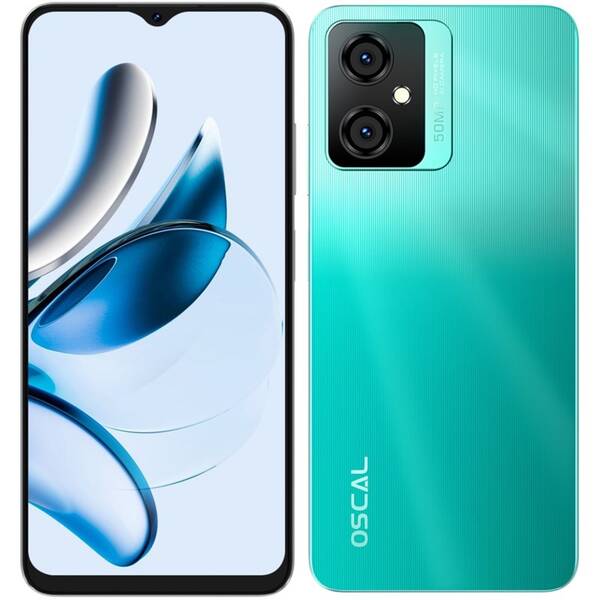 Mobilní telefon Oscal Tiger 10 8 GB / 256 GB zelená barva
