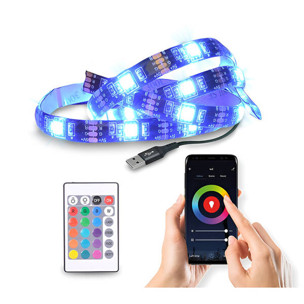 LED pásek Solight WIFI smart RGB pásek pro TV, 4x50cm, USB 

