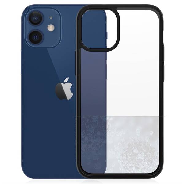 Kryt na mobil PanzerGlass ClearCase Antibacterial na Apple iPhone 12 mini černý/průhledný

