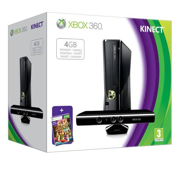 Herní konzole Microsoft 4GB Kinect Bundle + Adventures 

