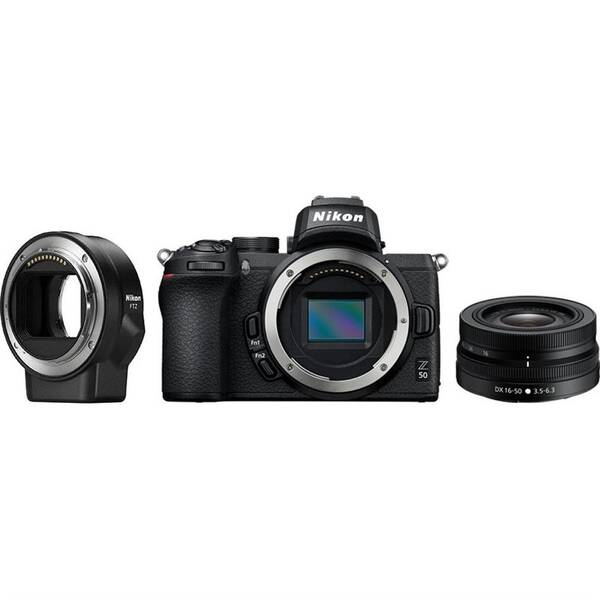 Digitální fotoaparát Nikon Z50 + 16-50 VR + adaptér bajonetu FTZ černý

