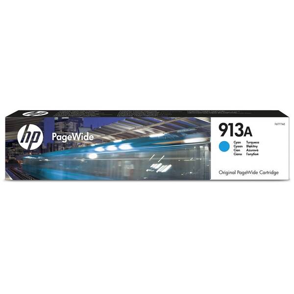 Inkoustová náplň HP 913A, 3 000 stran azurová

