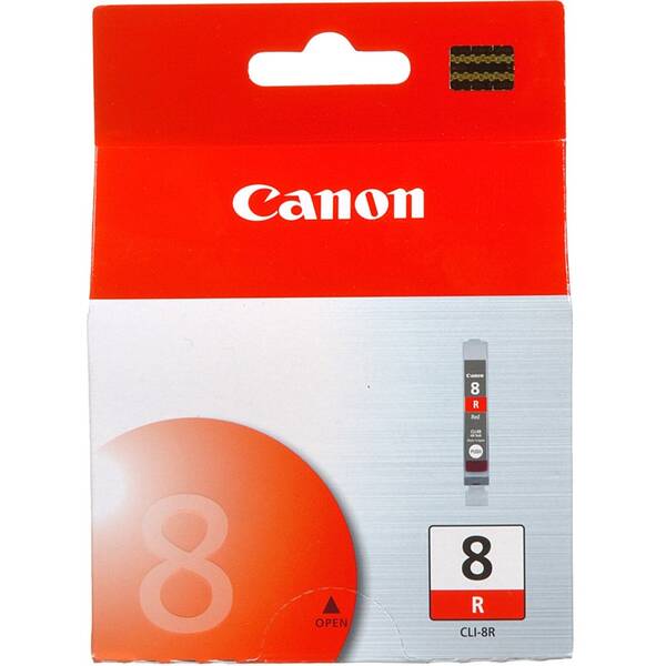 Inkoustová náplň Canon CLI-8R, 420 stran červená

