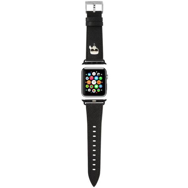 Řemínek Karl Lagerfeld Karl Head PU na Apple Watch 38/40/41mm černý

