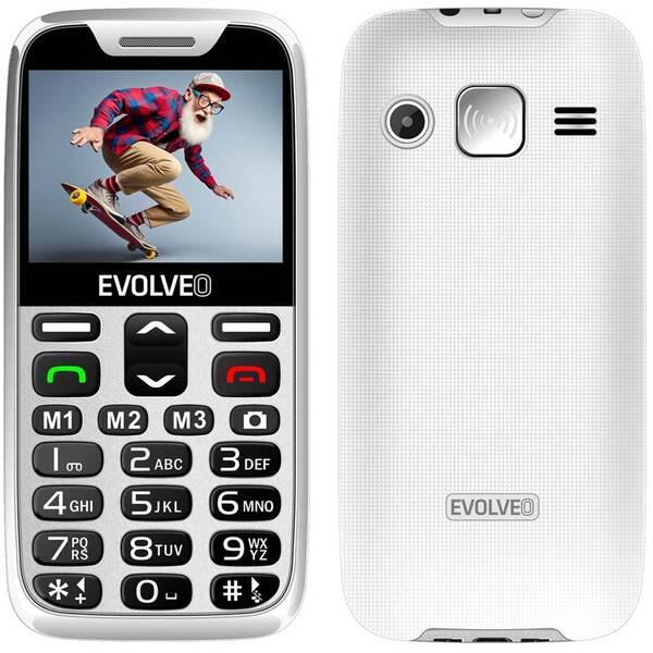 Mobilní telefon Evolveo EasyPhone XD - seniorský bílý


