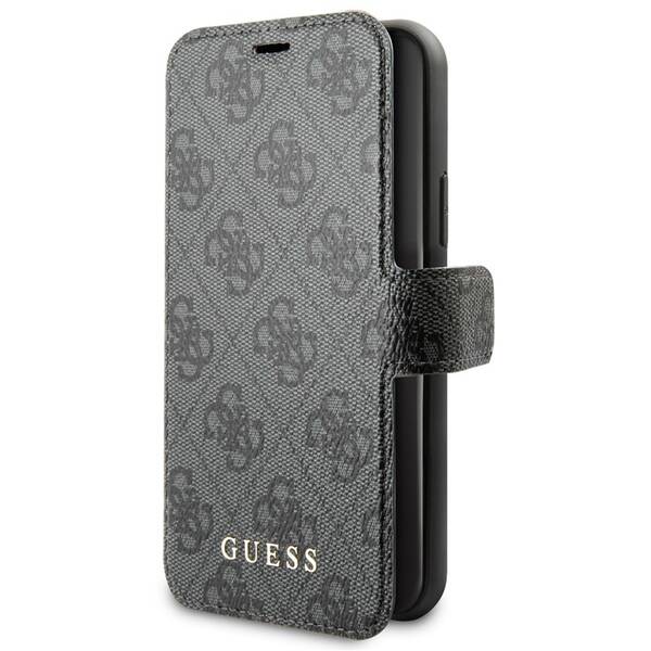 Pouzdro na mobil flipové Guess 4G Book na Apple iPhone 11 šedé

