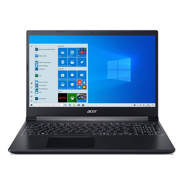 Notebook Acer Aspire 7 (A715-75G-53Q0) - ZÁNOVNÍ - 12 měsíců záruka černá barva
