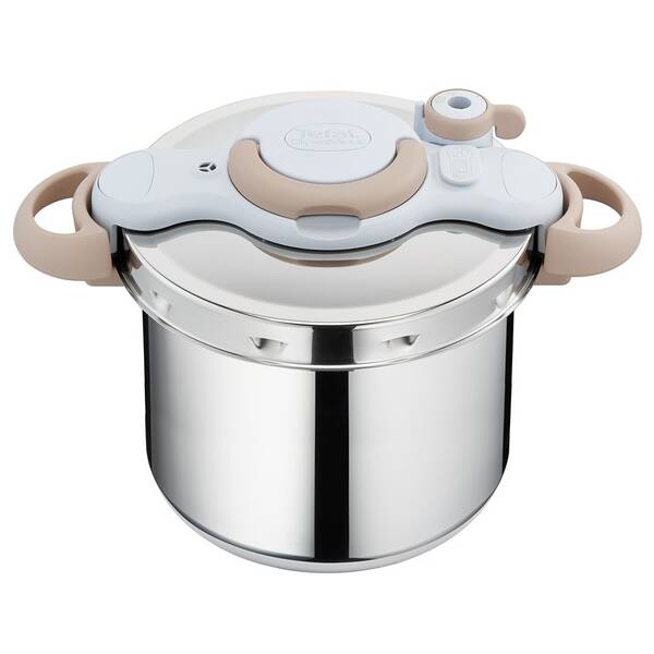 Tlakový hrnec Tefal Clipso Minut Natural P4624972, 9 l nerez/béžový

