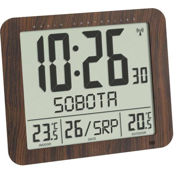 Nástěnné hodiny TFA 60.4518.08 hnědé

