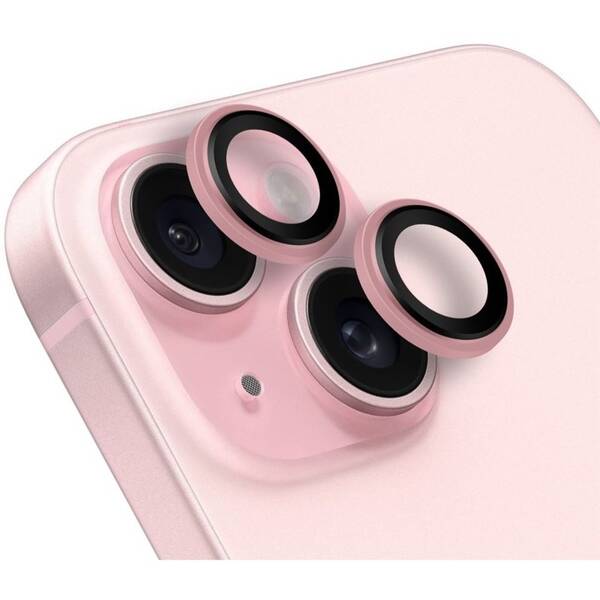 Ochranné sklo čočky fotoaparátu Obal:Me Lens Protector na Apple iPhone 15/15 Plus růžové

