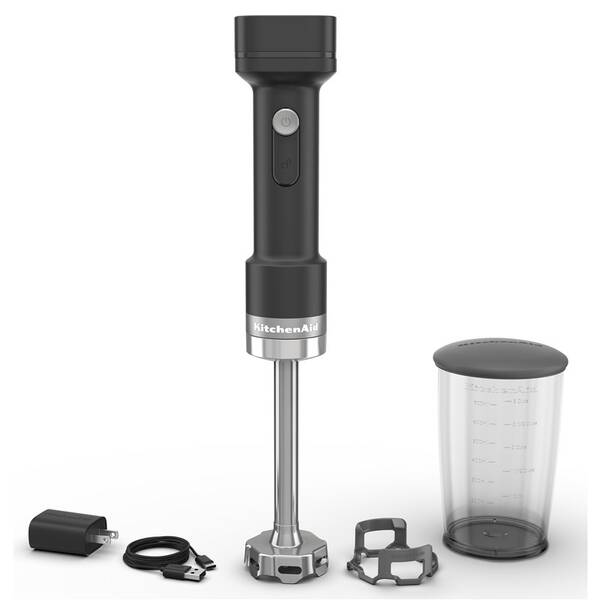 Ponorný mixér KitchenAid 5KHBRV00BM (bez baterie) černý

