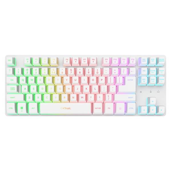 Klávesnice Trust GXT 831 Thado TKL, US layout bílá


