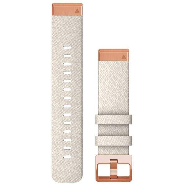 Řemínek Garmin QuickFit (20 mm), nylonový, přezka rose gold béžový

